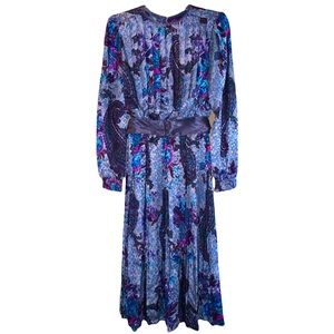 Vintage Paisley Long Sleeve Dress